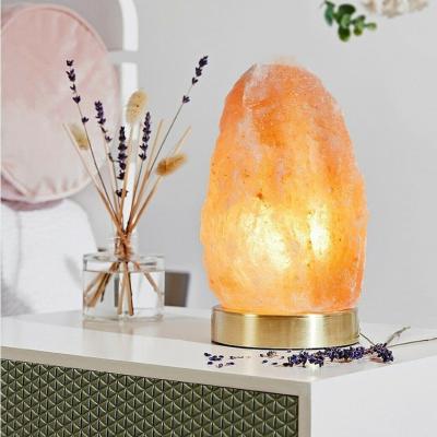 The Range Abaseen 2-3 Kg Himalayan Salt Lamp, Original Hand Crafted Crystal Pink Rock lamp - Golden,pink