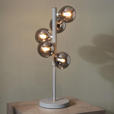 The Range Glass Ball Metal Table Lamp - Silver