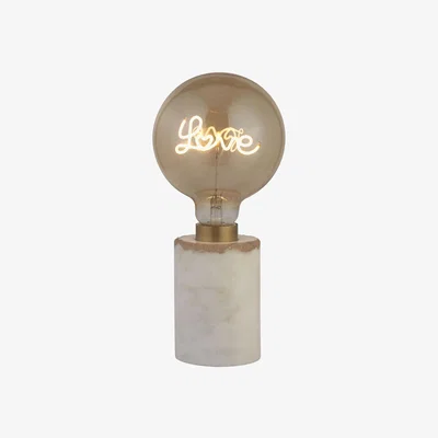 The Range Marble Base Lamp Bulb Inculded  - White
