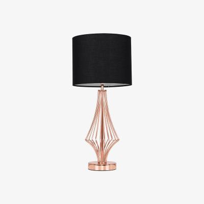 The Range Jaspa Copper Table Lamp With Black Shade - Copper