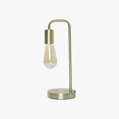 The Range CGC Cait Satin Brass Curved Metal Table Lamp - Bronze