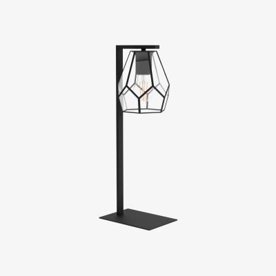 The Range Eglo Mardyke Black Clear Glass Table Lamp - Black