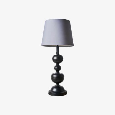 The Range Gracie Black Table Lamp With XL Grey Shade - Black
