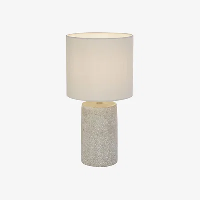 The Range Grey Table Lamp with Matching White Shade  - Grey