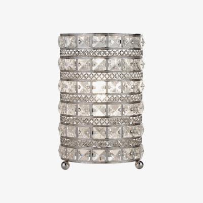 The Range Square Acrylic And Pressed Metal Small Table Lamp - Silver
