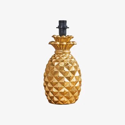 The Range Contemporary Pineapple Design Gold Effect Table Lamp Base - Gold