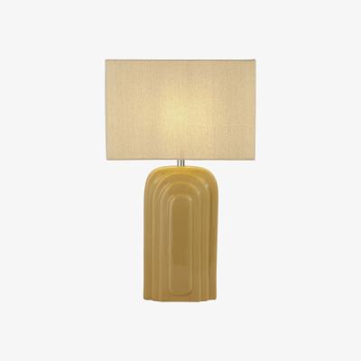 The Range ArtDeco Pattern Ceramic Table Lamp  - Cream