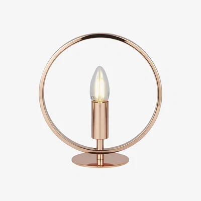 The Range Rose Gold Ring Table Lamp  - Rose Gold