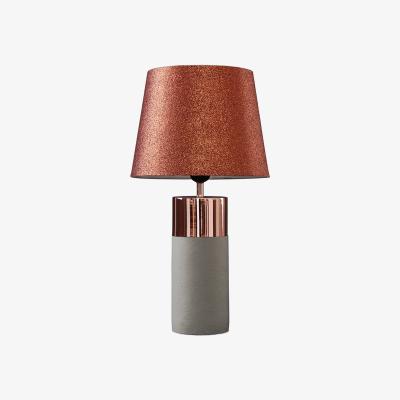The Range Finley Modern Grey Table Lamp Gold Shade - Grey