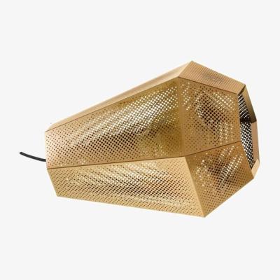 The Range Chiavica 1 Angular Brass Mesh Table Lamp - Yellow