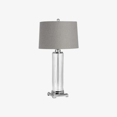 The Range Roma Chrome Base Glass Table Lamp - Silver