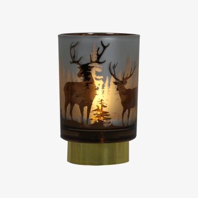 The Range Bronze LED Deer Scene Lamp