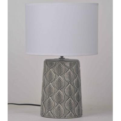 The Range Magma Grey Embossed Leaf Table Lamp
