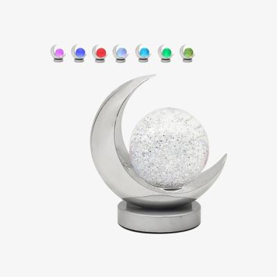 The Range Moon Glitter Lamp  - Silver