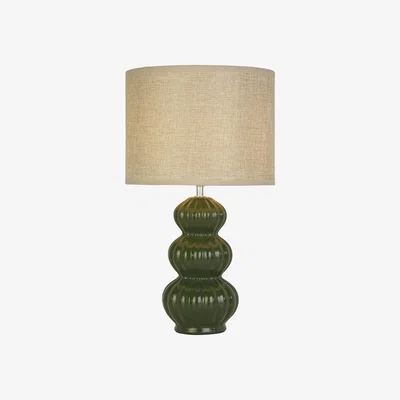 The Range Green Glazed Ceramic Table Lamp - Green