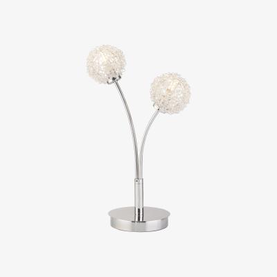 The Range Table Lamp with Wire Shades  - Chrome