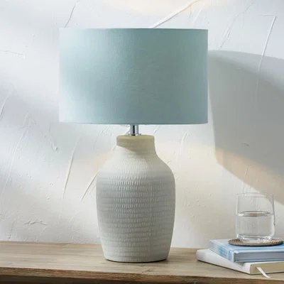The Range Duck EggTextured Tall Ceramic Table Lamp - Blue