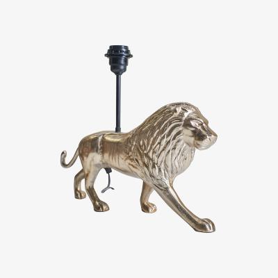 The Range Modern Brass Lion Animal Table Lamp Base - Brass