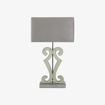 The Range Gold Glass Table Lamp with Rectangle Velvet Shade - Gold
