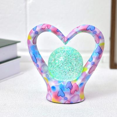 The Range Heart LED Glitter Lamp  - Pink