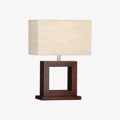 The Range Spana Dark Wood Table Lamp - Brown