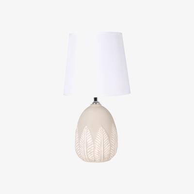 The Range Leaf Print Table Lamp - Cream