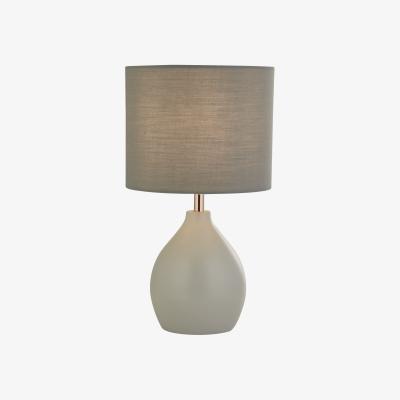 The Range Grey Table Lamp With Copper Riser - Grey