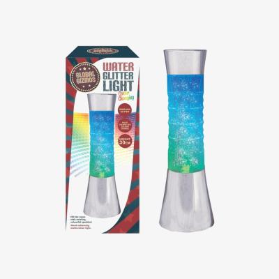 The Range Benross Battery Operated Curve Shaped Water Glitter Effect Colourful Light Lamp - White