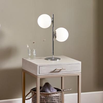 The Range Retro Orb Metal Table Lamp - Silver