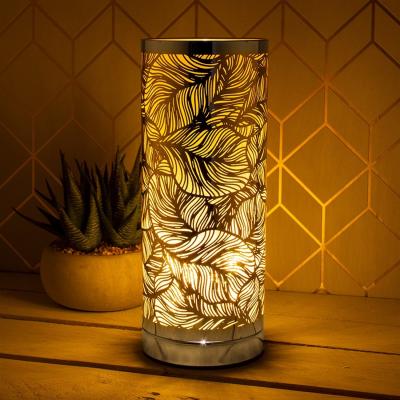 The Range Amber Leaf Touch Sensitive Aroma Lamp - Silver