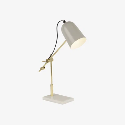 The Range Grey, Gold and Marble Task Table Lamp - Grey