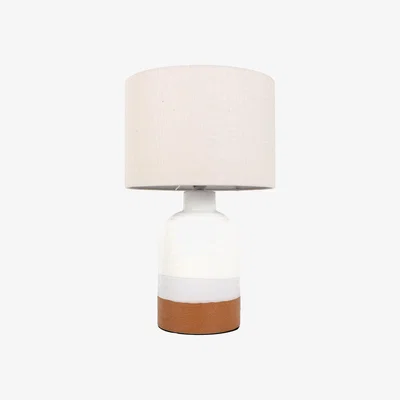 The Range Rustic Amber Table Lamp - White