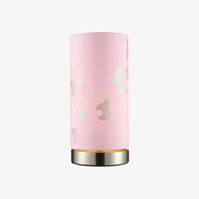 The Range Glow Butterfly Cylinder Table Lamp - Pink
