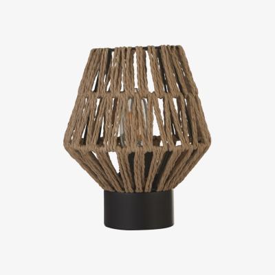 The Range Natural Rattan Shade Table Lamp - Yellow