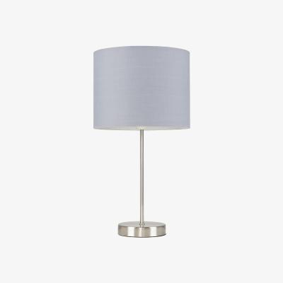 The Range Charlie Silver Table Lamp With Small Grey Shade - Silver
