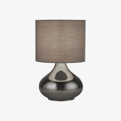 The Range Smoke Glass Lamp With Grey Shade - Grey
