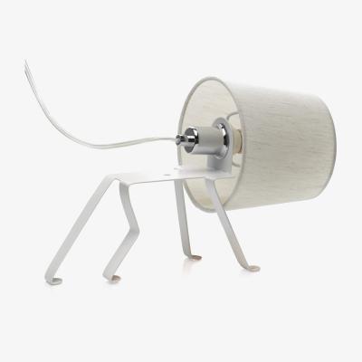 The Range Auraglow Mysa Dog or Climber White Metal Frame Lamp - White / E14 Candle LED Bulb