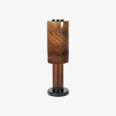 Rockett St George Mahogany Brown Marble Table Lamp
