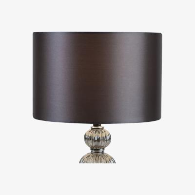 The Range Stacked Table Lamp, Chrome, Smokey Glass - Silver