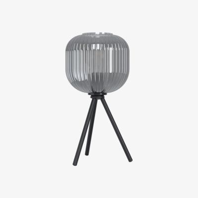 The Range Mantunalle 1 Tripod Smoked Black Glass Table Lamp - Grey
