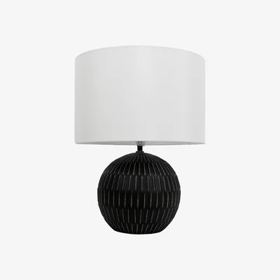 The Range Cade Patterned Table Lamp - Chocolate