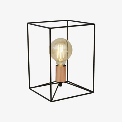 The Range Geometric Wire Table Lamp  - Black