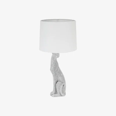 The Range Diamante Leopard Table Lamp - Silver
