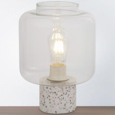 The Range Terrazzo Finish Lamp with Glass Shade  - Neutral