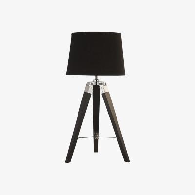 The Range CGC NAVE Black and Silver Tripod Table Lamp with Tapered Black Shade - black