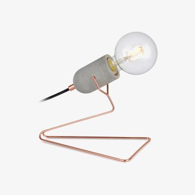 The Range Pettit Desk Lamp - Rose Gold Finish - Grey