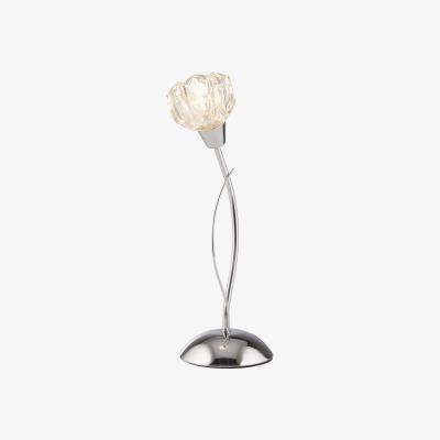 The Range Chrome Table Lamp with Flower Cut Glass  - Chrome