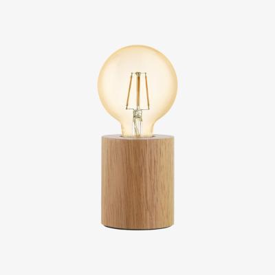 The Range Eglo Turialdo Natural Wood Exposed Bulb Table Lamp - brown