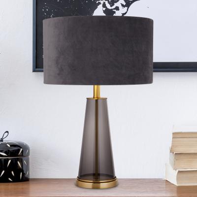The Range Montenegro Smoke Glass Table Lamp - Grey