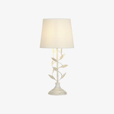 The Range Brushed Gold Metal Leaf Table Lamp - White